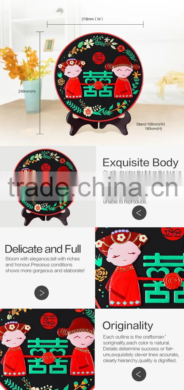 High quality Chinese traditional love wedding couple statue useful wedding gifts souvenirs