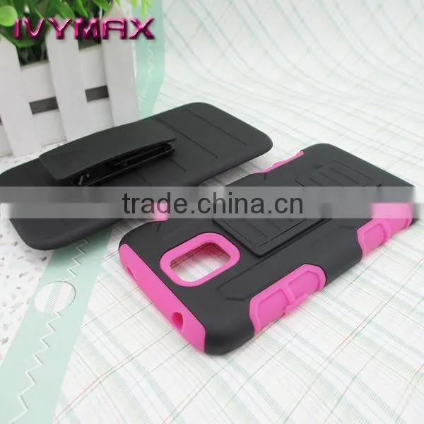 the latest rubber coated holster combo case for samsung galaxy S5 swivel belt clip