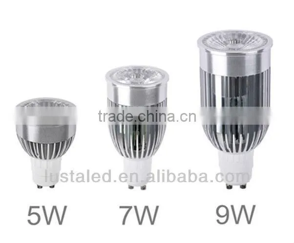 7W Spotlight LED COB, Anti-glare Lens Design, 90-100lm/W, 3 Years Warranty,GU10 LED 7 Watt