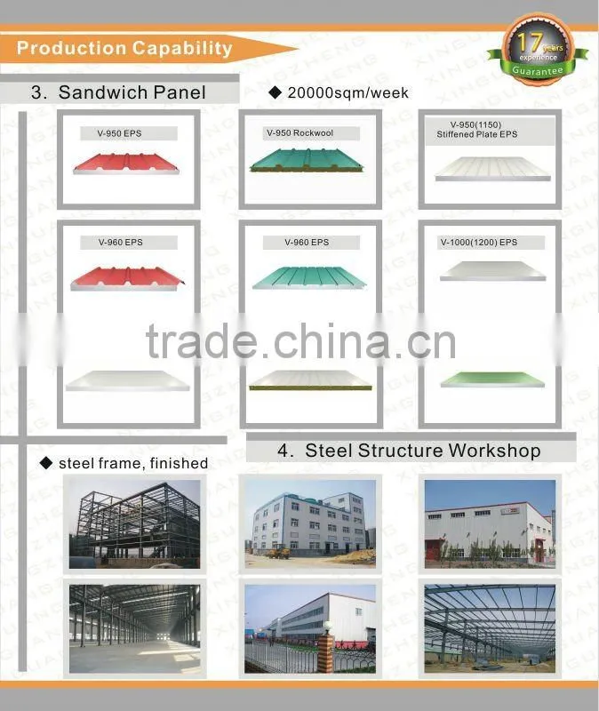prefabricated steel structure frame construction for poultry farm