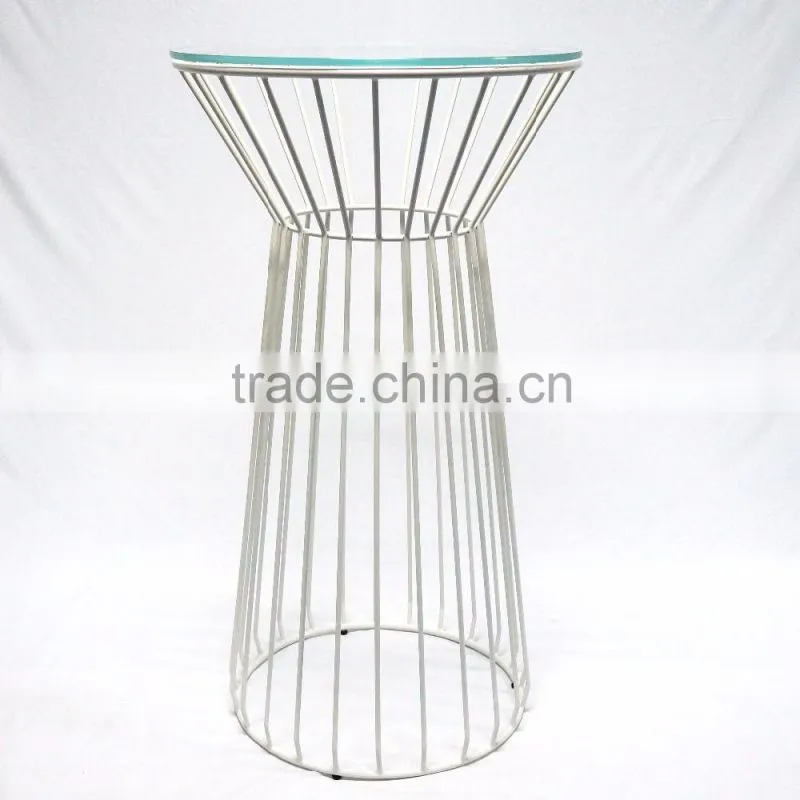 Simple Style garden Indoor metal Wire Coffee Table high bar table