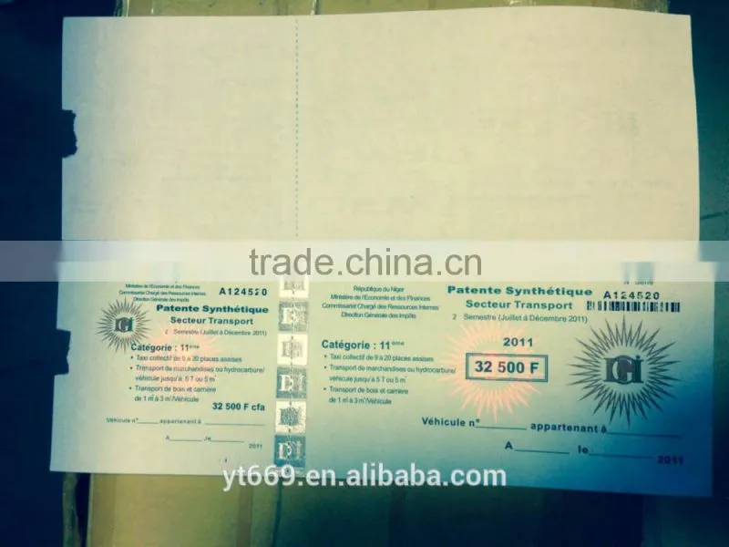 anti-fake bus ticket