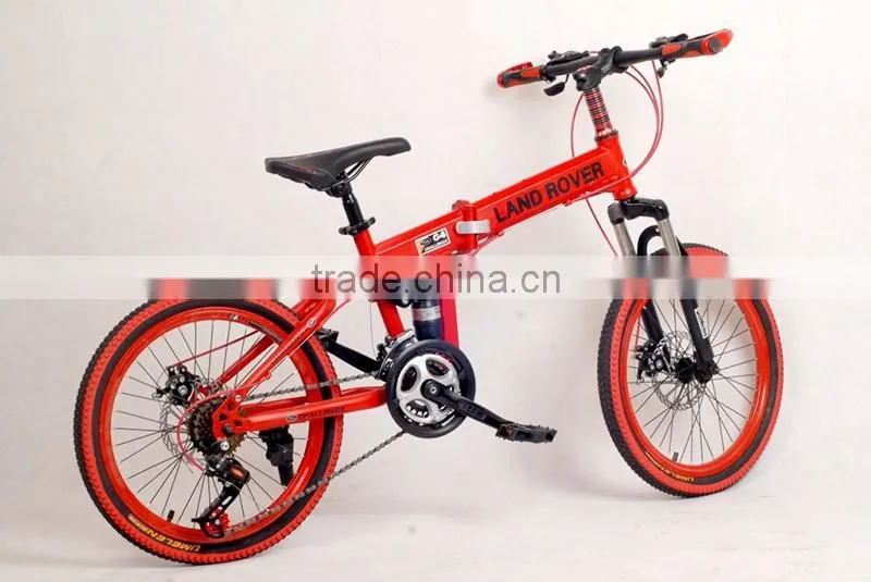 20-inch folding mountain bike 21 speed high-carbon steel full suspension folding bike