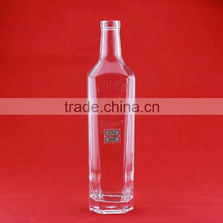 Hot sell spirit wine bottle empty spirit bottle 500ml vodka bottle