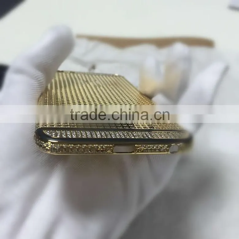 high quality back cover for iphone6 plus gold plated 24ct
