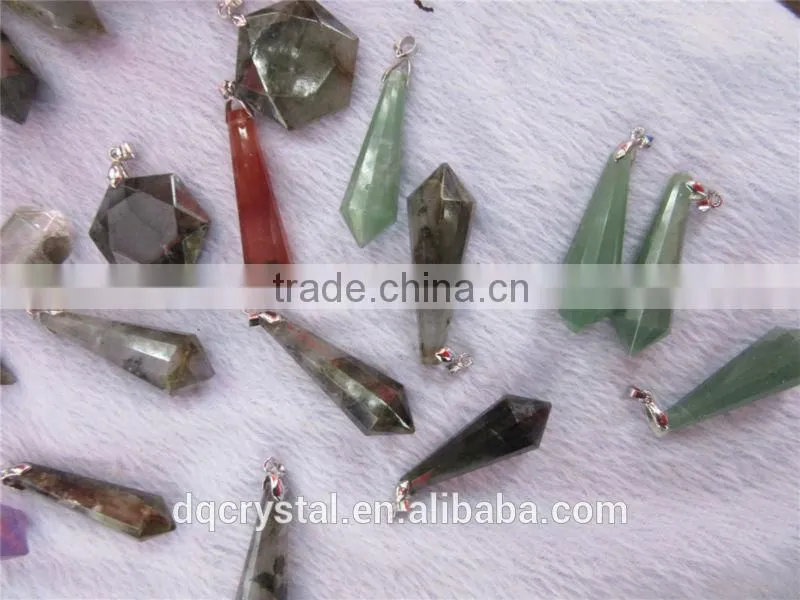 Wholesale different kinds of natural crystal pendants stone quartz pendants