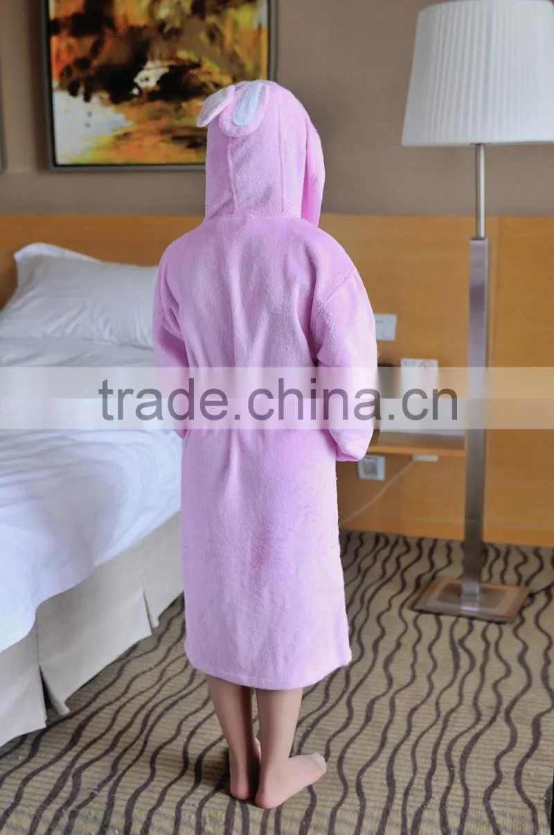 High Grade children bathrobe with hat