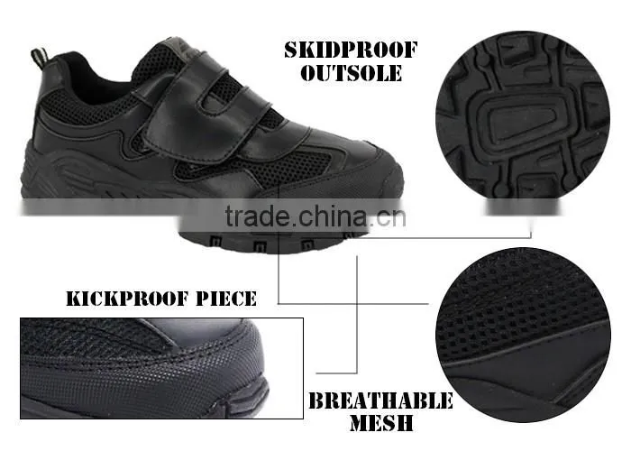 Choozii Custom Logo Manufacturers Designer Children Black Leather Mesh Sport Sneaker School Shoes for Teenage Boys