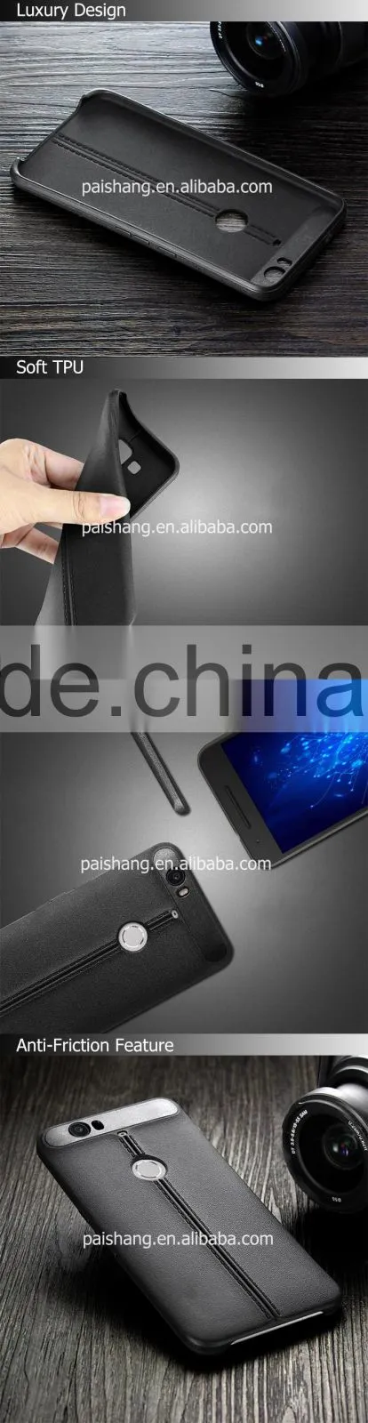 Mobile Phone & Accessories Latest Two Line Design TPU Leather Shockproof Anti-Friction Cell Phone Case for Google Nexus 6p