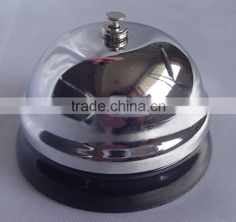 silver dinner calling bell with colorful base (A225)