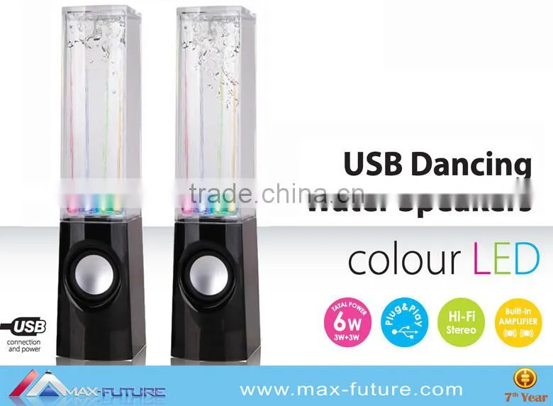 Stereo clear sound LED water dancing subwoofer speaker