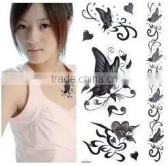 Non-toxic butterfly tattoo paster for promotion,fashion tattoo items