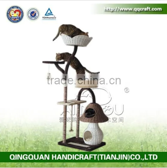 Nicely cat tower/cat tree with scratcher/cat scratcher high perch