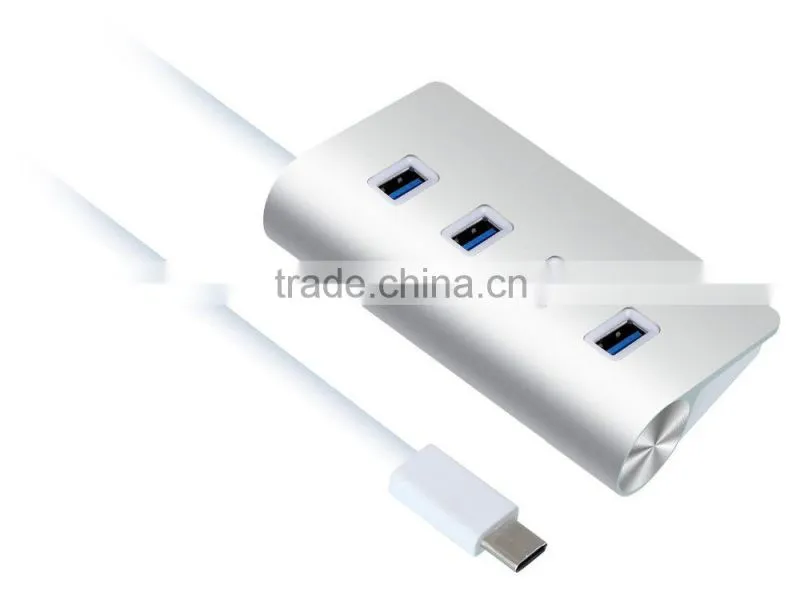 High Performance 4 port usb type-c hub, type c change to 4 port 3.0 usb hub
