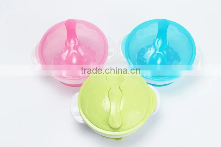 High quality BPA free pp plastic baby training bowl with sucker