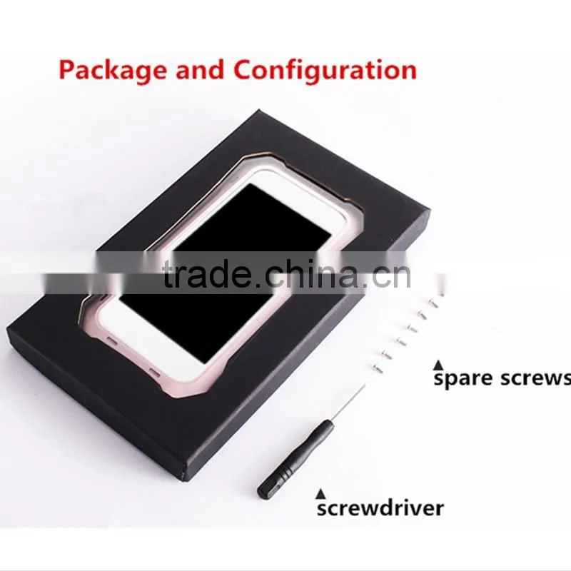 Luxury aluminum metal frame rubber silicone bumper hard case cover for Xiaomi mi4i for Samsung galaxy mega 6.3 for Sony