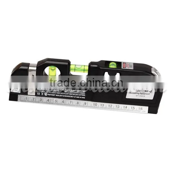 Multipurpose Level Laser Horizon Vertical Measure Tape Aligner Bubbles Ruler 8FT