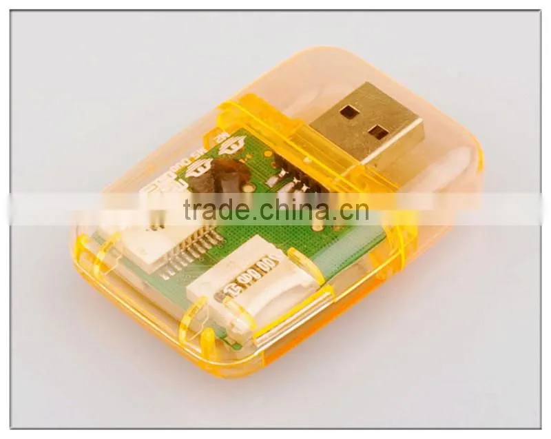 wireless smart card reader 4 slots plastic pen drive card reader(OS-CR101)