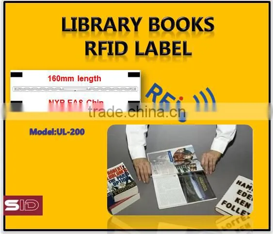 UL-200 Long length UHF RFID UCODE G2XM Chip library books EAS Label- SID Global