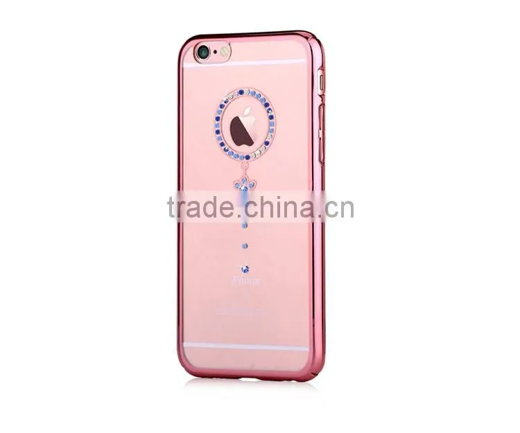 Elegant Design Real Diomand Element Bling Bling Electropalting Hard PC Cover Case for iPhone 6/6s Plus/7