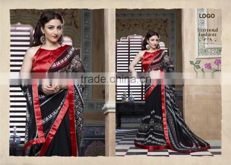 Designer Shiffon Lehenga Style Sarees