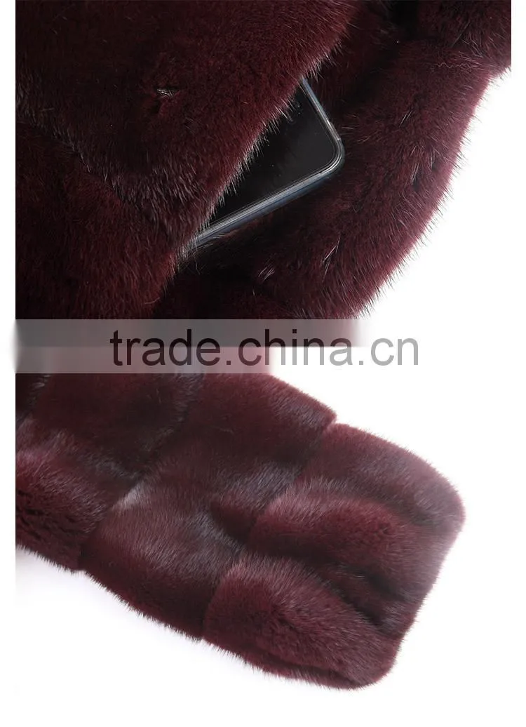Factory custom made fur coat mink