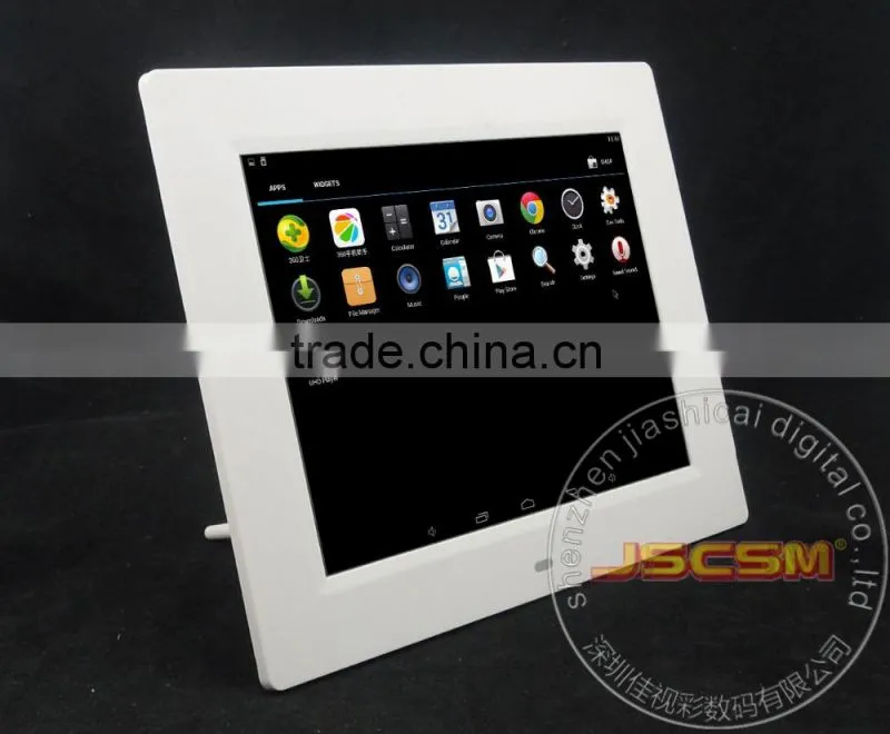 Hot selling 8inch wifi digital photo frame media player with android 4.4 system support motion sensor