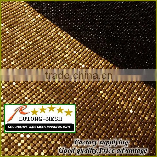 2014 modern design gold metallic mesh fabric/factory supplying