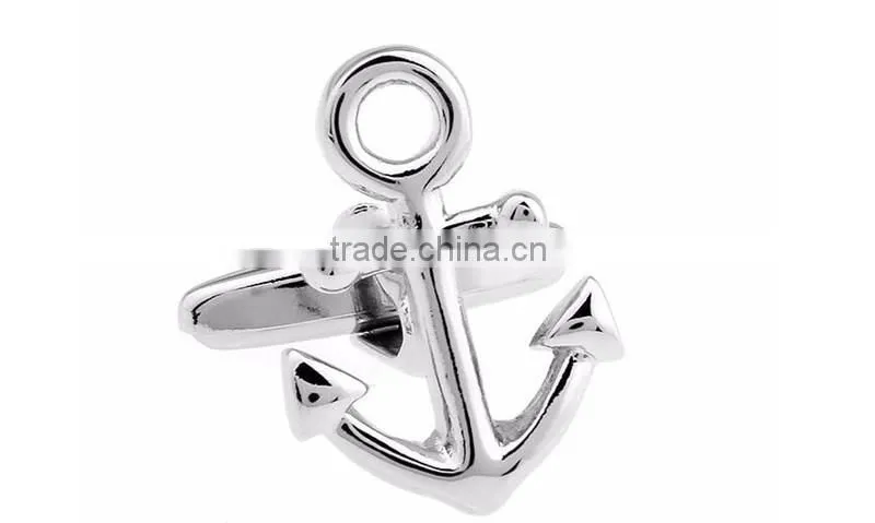 Novelty fashion jewelry seaman anchor cufflinks