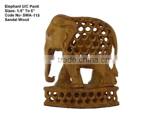 sandalwood elephant,carved indian elephant,sandalwood hathi