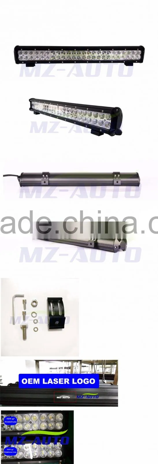 MZ 06A led off road light bar 144W 60 45 degree flood 30 degree spot truck light IP67 CE China factory direct wholesales price