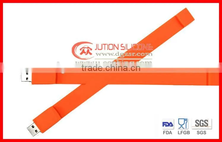 Promotion colorful silicone usb bracelet with low price