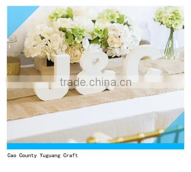 White decorative wooden letters wholesale for wedding decor