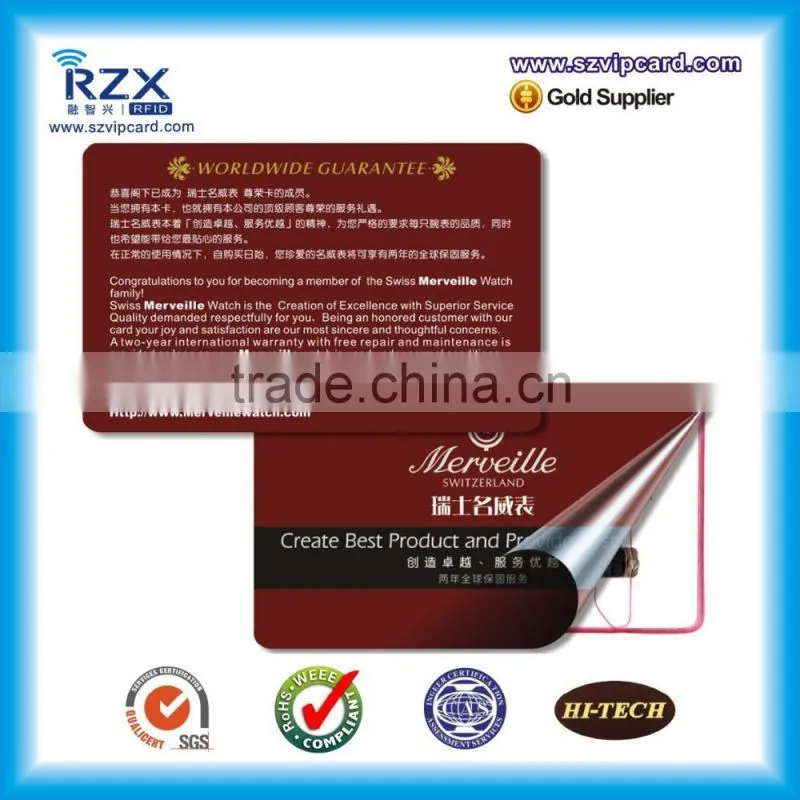 wholesale proximity 13.56mhz pvc proximity prepaid smart card