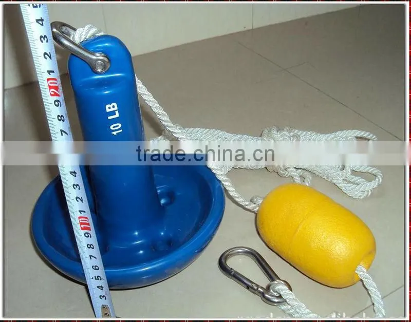Chinas Marine Deck Hardware PVC Coated Mushroom Anchor for boat and ship