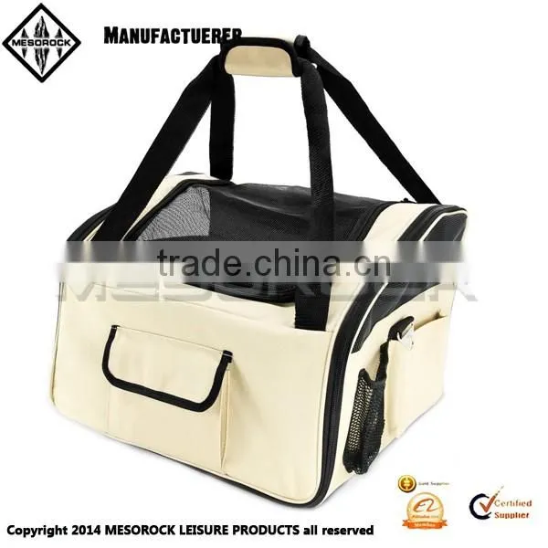 Portable Breathable Pet Booster Seat with Storage Pocket Car Pet Carrier