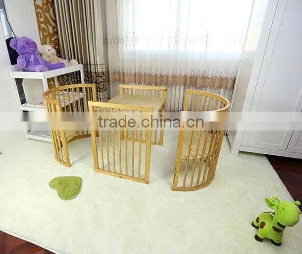 3 in 1 white sleigh wooden baby crib / baby cot