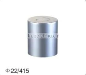 Double layer cap 22/415 shiny aluminium plastic screw cap cosmetic lid