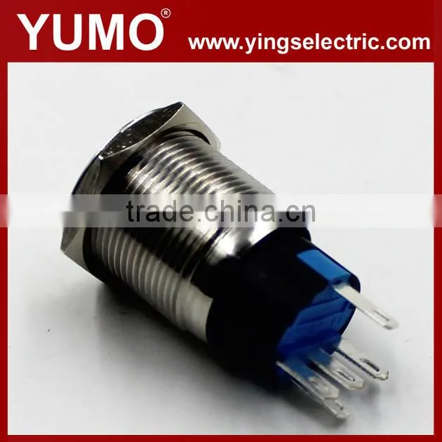 LA19-AJS 19mm 250VA C Led medical treatment elevator equipment pushbutton micro switch waterproof Metal push button