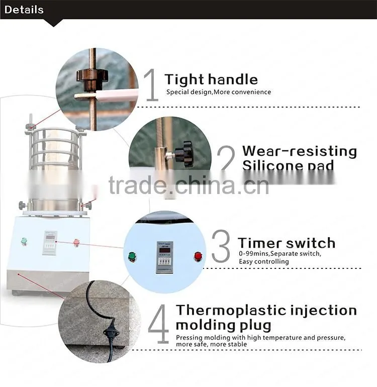 200mm stainless steel multilayer standard lab analysis electromagnetic sieve shaker