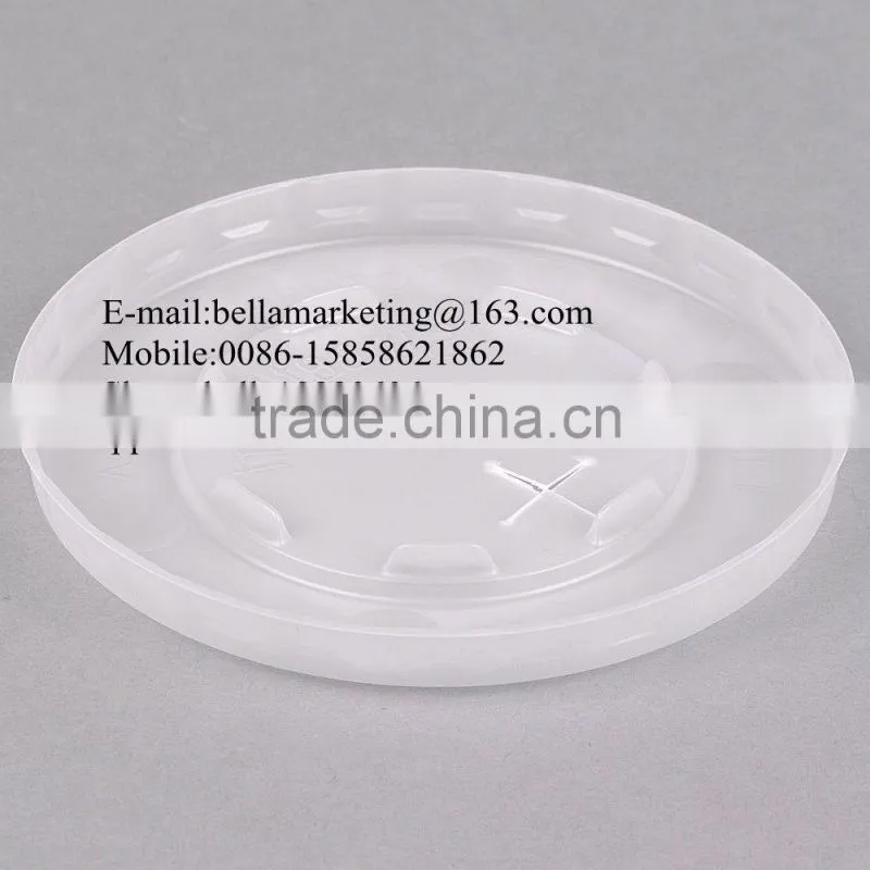 High Transparent Flat Plastic Lid with Straw Slot and Identification Buttons Wholesale Competitive Price