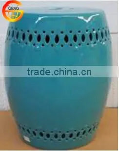 blue excellent ceramic drum stool for garden