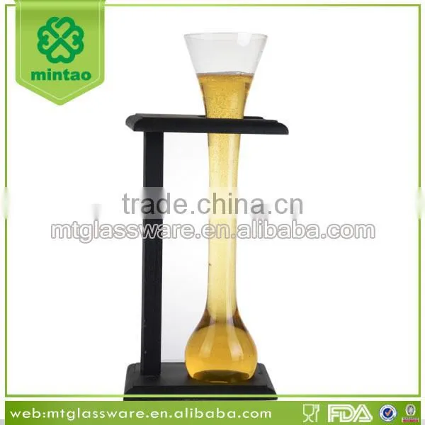 Top popular Machine Made cheap glass Beer Mug with handles
