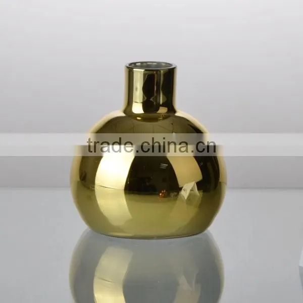 2-tier hand made top grade home decor color electroplate glass vase style