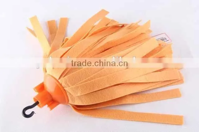 Colorful non woven fabric mop with plastic hook/ mop head