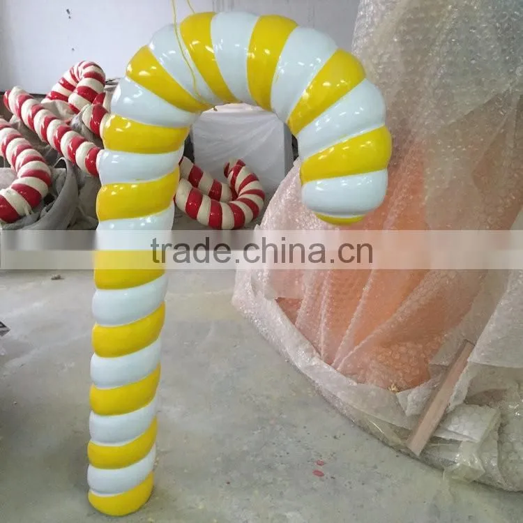 Outdoor fiberglass cane decoration