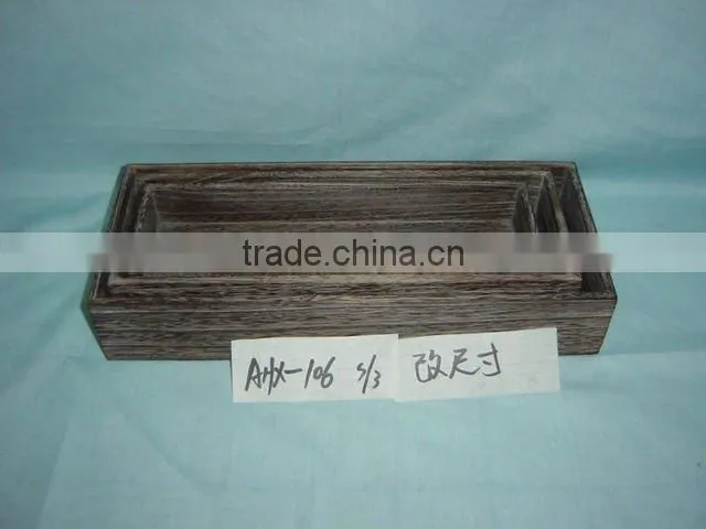 multifunctional handmade flat base wooden tray