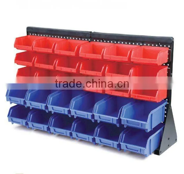 30 plastic storage bin kit, wall mount parts bins,combination boxes,plastic bin shelf (202712)