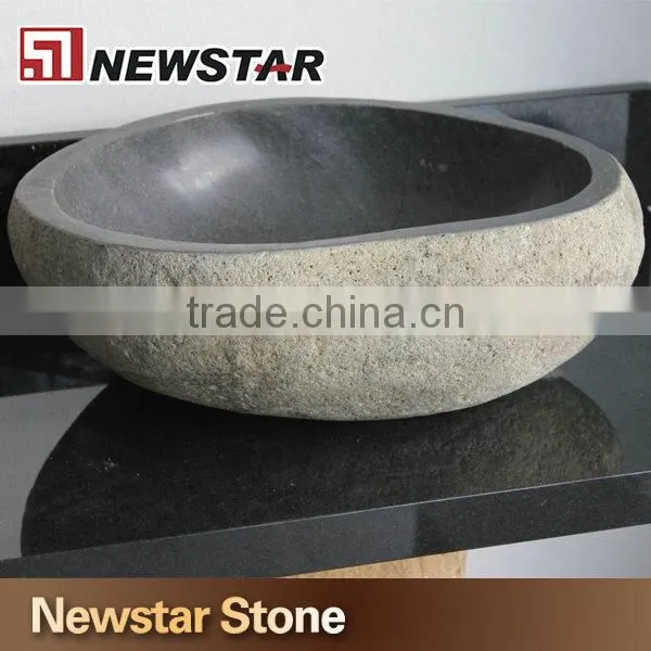 Natural stone wash basin,stone sink,river stone sink