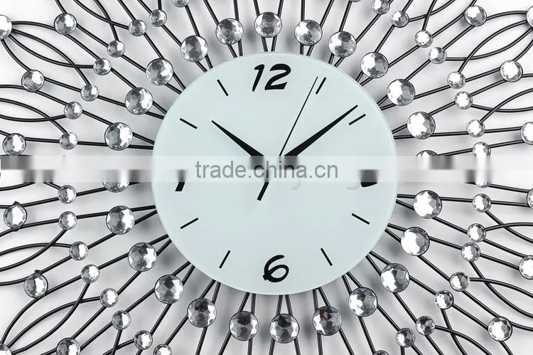 Home decoration metal wall digital clock